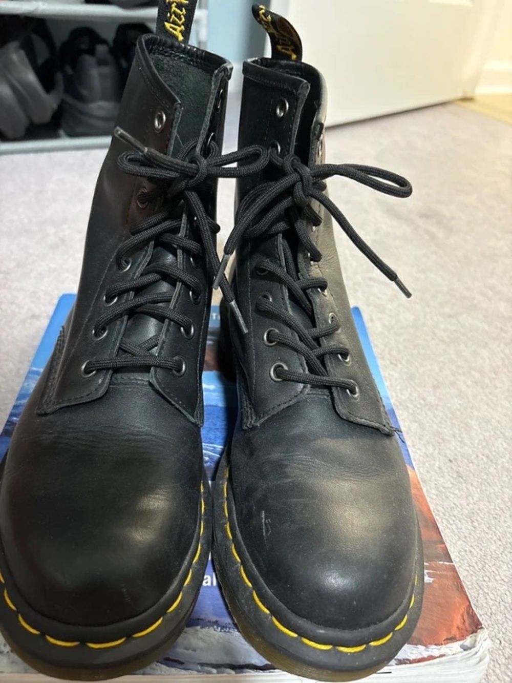 Doc Marten Size 8 Black Leather Boots